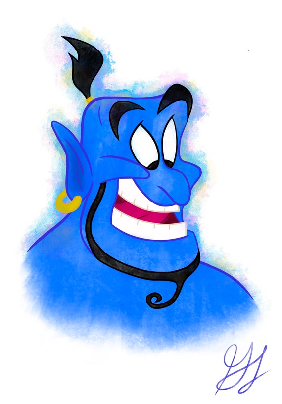 Genie aladdin Illustration 5x7 Print -  Canada