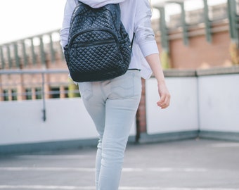 ClaraNY-Laptop backpack-backpack for women-Quilted backpack-Comfortable Laptop Backpack-Ultra lightweight backpack-Water Repellent backpack