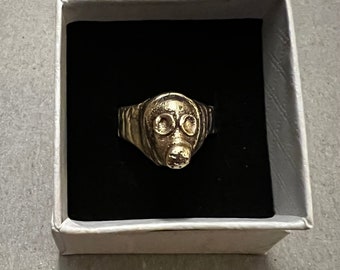 Bronze Gas Mask Ring