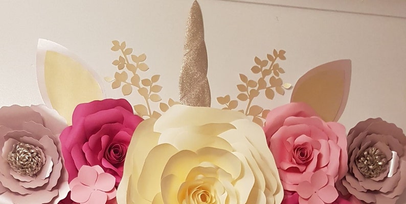 unicorn horn template unicorn wall flowers svg paper
