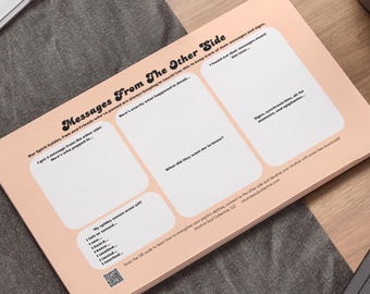Messages From The Other Side Notepad for Tracking Daily Signs and Visits! (Beige Pink)