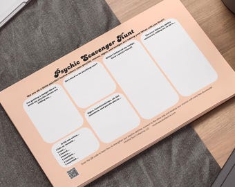 Psychic Intuitive Tracking NotePad  (Beige Pink)
