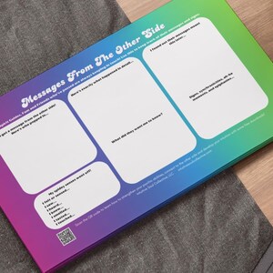 Messages From The Other Side Post-it Note Pad | Gradient Sticky Notes Game Sheet (Pink, Purple, Blue, Green)