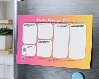 Psychic Scavenger Hunt Post-it Note Pad | Gradient Sticky Notes Game Sheet