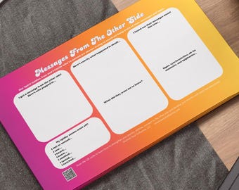 Messages From Other Side Post-it Note Pad | Gradient Sticky Notes Game Sheet