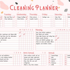 ADHD Cleaning Checklist, Speed Cleaning Guide (Printable)