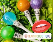 TCB Color Explosion Pops 11ml lollipop wand tubes Premixed Lip Gloss Bases Infused with Lemon GrapeSeed Oil