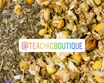 Relaxing Lavender Chamomile Tea Blend: Spearmint Loose Leaf or Tea Bags