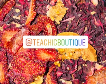 TCB Tasty Teas | Fruit Punch  | Fresh Strawberries, Pineapples , Guava, Hibiscus  | Loose Leaf Tea & Tea bags