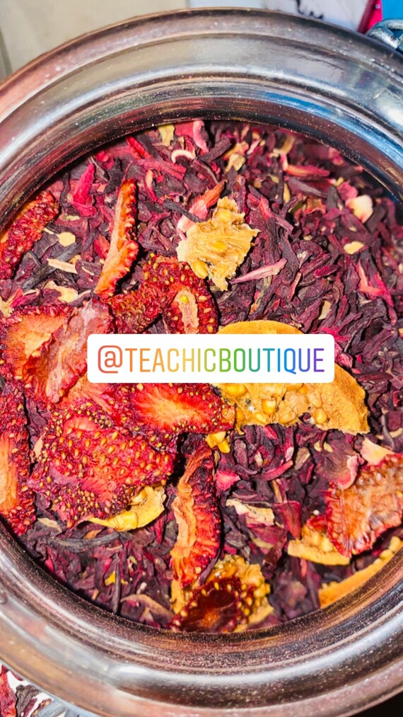 Strawberry Pineapple Hibiscus Tea Blend: Tropical Fruit Punch