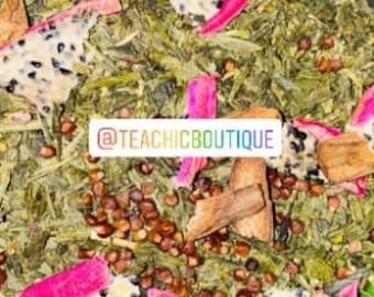 TCB Tasty Teas | Release Me | Green Tea, Grains of Paradise, Burdock Root, Dragonfruit, Lemons | Loose Leaf Tea & Tea Bags