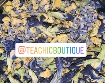 TCB Tasty Teas | Blue Blossom | Fresh Butterfly Pea, Chamomile, Lavender | Loose Leaf Tea & Tea Bags