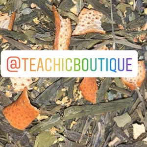 TCB Tasty Teas| Perfect Blossom | Fresh Clementines, Spearmint, Osmanthus Petals, Green Tea  | Loose Leaf Tea & Tea Bags