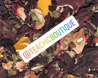 Refreshing Hibiscus Loose Leaf Tea: Peppermint, Lemon & All Spice