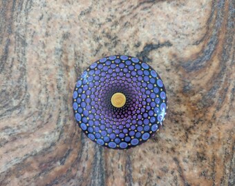 Purple Fade Mandala Rock