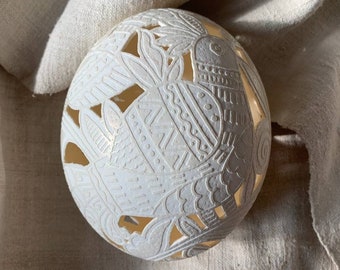 Geschnitzte Strausseneier Etsy