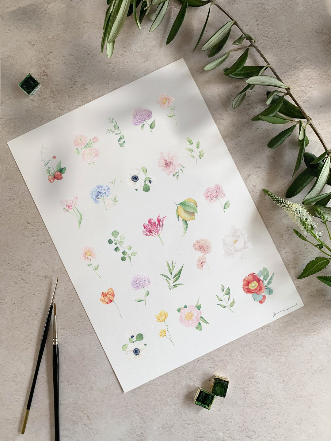 Botanical Watercolor Art Print – Floral Giclée Illustration - Etsy