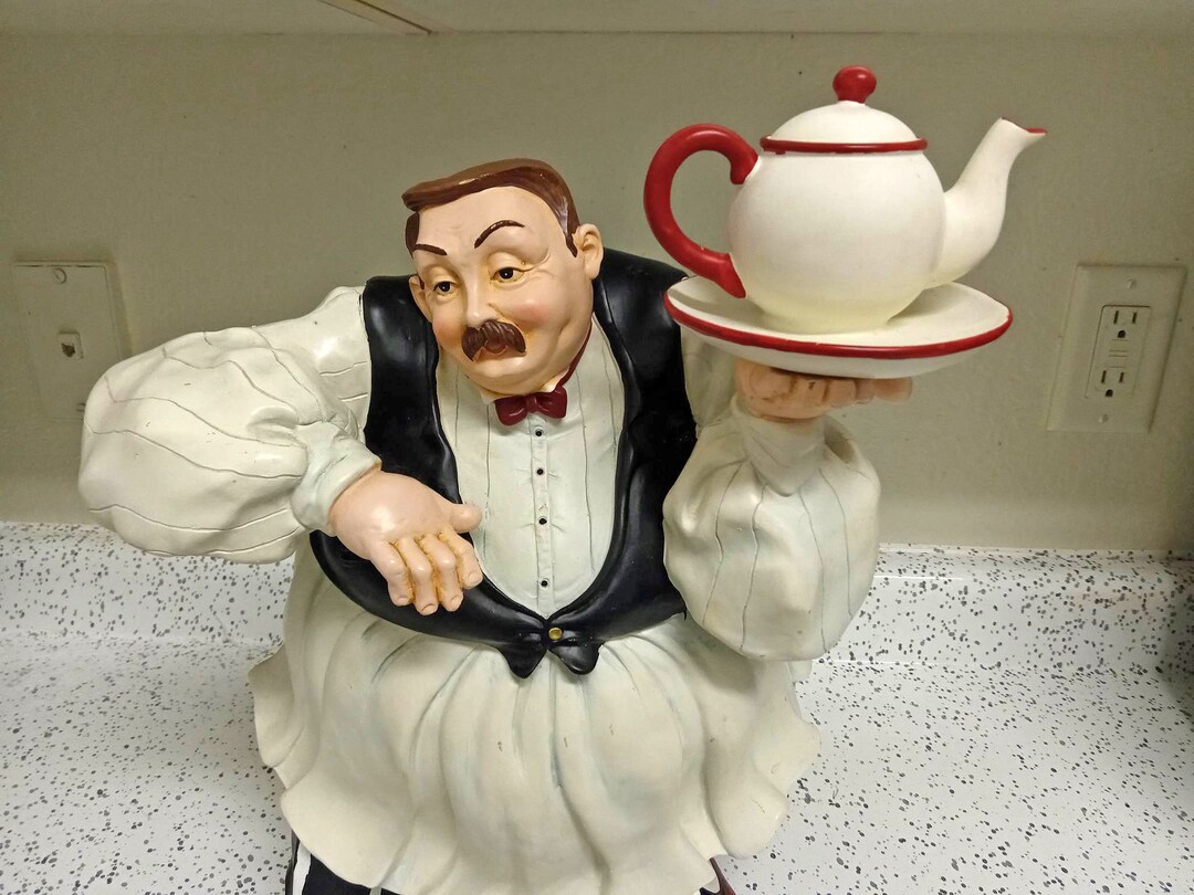 Very Large Vintage Waiter Figurine 16 for Kitchen Decor - Etsy