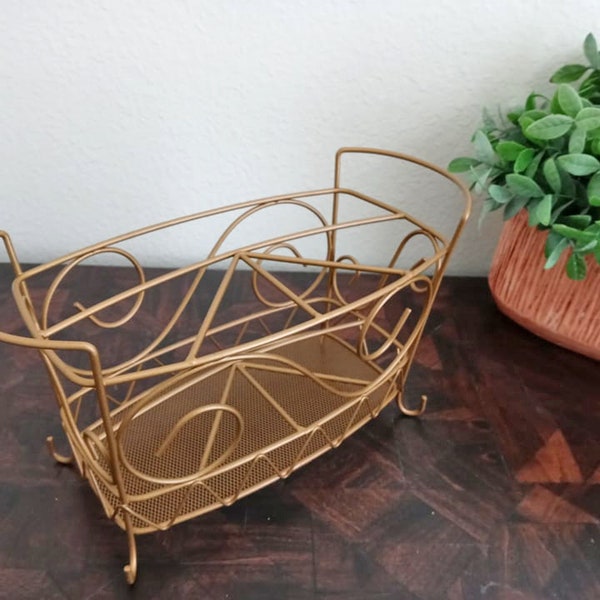 Woven Metal Basket Etsy