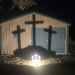 Three Wooden Crosses Easter Shadow Caster