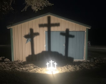 Three Wooden Crosses Easter Shadow Caster