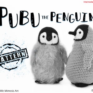 Baby Penguin Amigurumi Pattern: Pubu the Baby Penguin Crochet Toy English PDF Pattern & Photo Tutorial