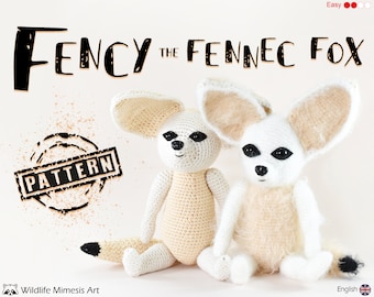 Schema all'uncinetto per la volpe Fennec: giocattolo amigurumi Fency (schema PDF)
