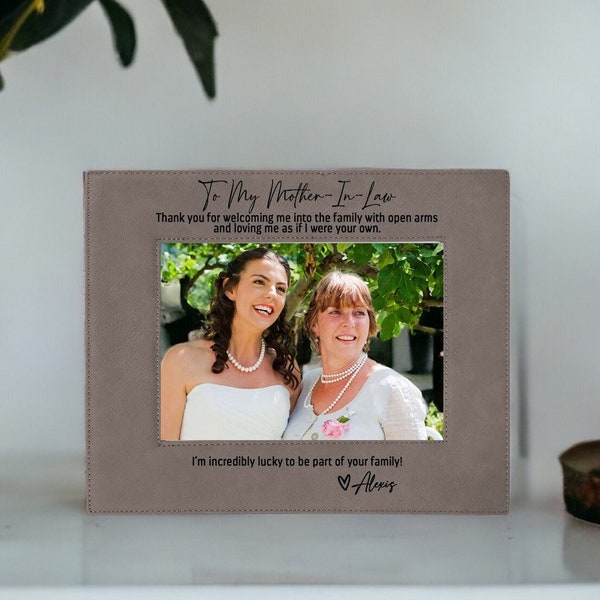 Mother In Law Picture Frame | Gift for Mother's Day | Wedding Gift for Mother-In-Law | Personalized Photo Frame | Gift for In Laws