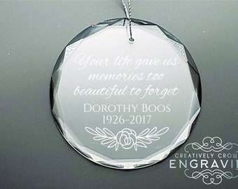 Custom Laser Engraved 1 PERSONALIZED Ornament SILVER STAR Shape