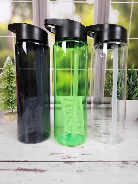 24oz Tritan Water Bottle | Plastic Drinkware | Flip Top Straw Lid | Durable | Great for crafting