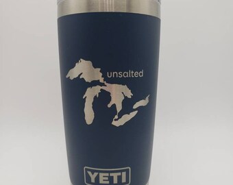 The Higher the Latitude the Better the Attitude Michigan Engraved YETI  Rambler Tumbler Michigan Gift up North Michigan YETI UP -  Finland