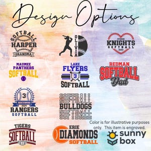 Softball Team Mascot Laser Engraved YETI Rambler Tumbler | Sports Tumblers | Softball | School Fundraising | Booster Club | School Spirit image 6
