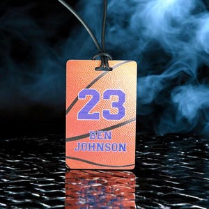 Personalized Basketball Team Sports Bag Tags | Equipment Bag Tag | Basketball Gift | Team Name Tags | Luggage Tags | Travel Basketball