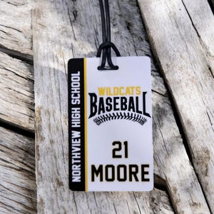 Personalized Baseball Team Sports Bag Tags | Equipment Bag Tag | Baseball Gift | Team Name Tags | Luggage Tags | Travel Baseball | Fire