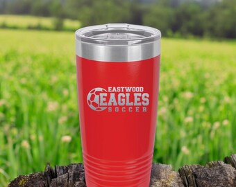 Soccer School Mascot Engraved Polar Camel Tumbler | Sports Tumblers | School Fundraising | Booster Club | School Spirit | Water Bottle