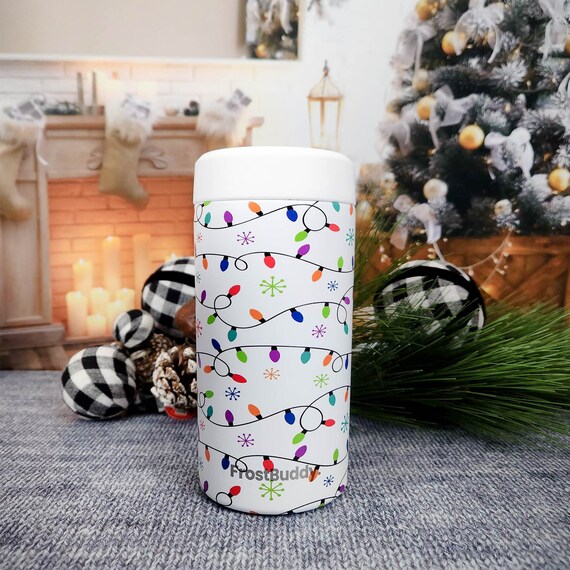 Christmas Personalized Engraved Frost Buddy Universal Can Cooler Insulated  Stainless Steel Holder Slim 12oz 16oz Can Bottle 