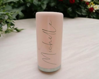 Personalized Can Cooler | Engraved Gift | Stainless Steel Holder | Bridesmaid Gift | Vacation | Custom | Bachelorette | Monogram | Skinny