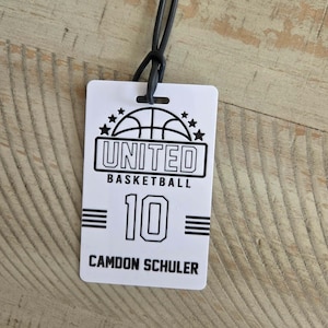 Basketball Testing Tags Personalized Basketball Team Sports Bag Tags | Equipment Bag Tag ...
