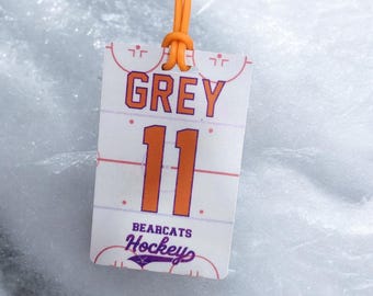 Personalized Hockey Team Sports Bag Tags | Equipment Bag Tag | Ice Hockey Gift | Team Name Tags | Luggage Tags | Travel Team Hockey