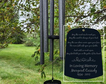 Irish Blessing Memorial Wind Chime | Sympathy | Bereavement Gift | Thoughtful Grief Gift | Loss of Loved One | Irish Prayer | Funeral Chime
