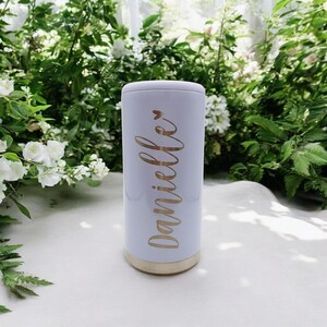 Personalized Can Cooler | Engraved Gift | Stainless Steel Holder | Bridesmaid Gift | Vacation | Custom | Bachelorette | Monogram | Skinny