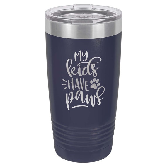 Best Friends Have Paws Coral 20 oz. Insulated Tumbler