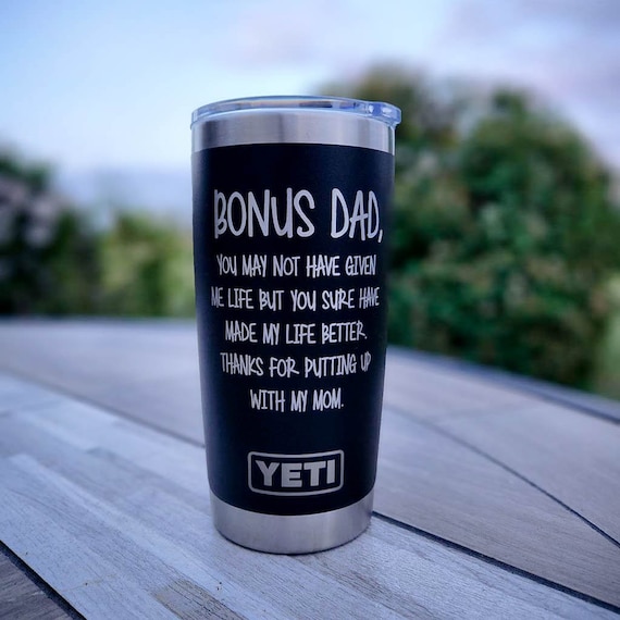 Bonus Dad Step Dad Engraved YETI Rambler Tumbler Father's Day Personalized  Engraved Dad Tumbler Stepfather Stepdad Gift Extra Dad 