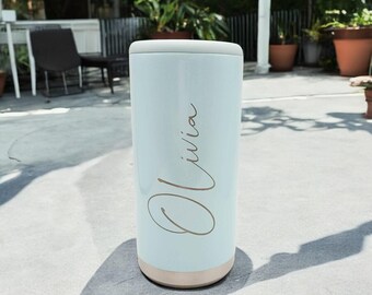 Personalized Can Cooler | Engraved Gift | Stainless Steel Holder | Bridesmaid Gift | Vacation | Custom | Bachelorette | Monogram | Skinny