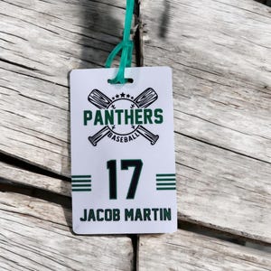 Personalized Baseball Team Sports Bag Tags | Equipment Bag Tag | Baseball Gift | Team Name Tags | Luggage Tags | Travel Baseball | Fire