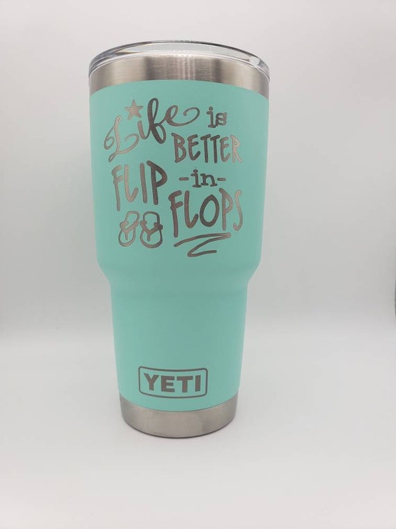Resting Beach Face - Engraved Stainless Steel Tumbler, Yeti Style Cup,  Vacation Cup