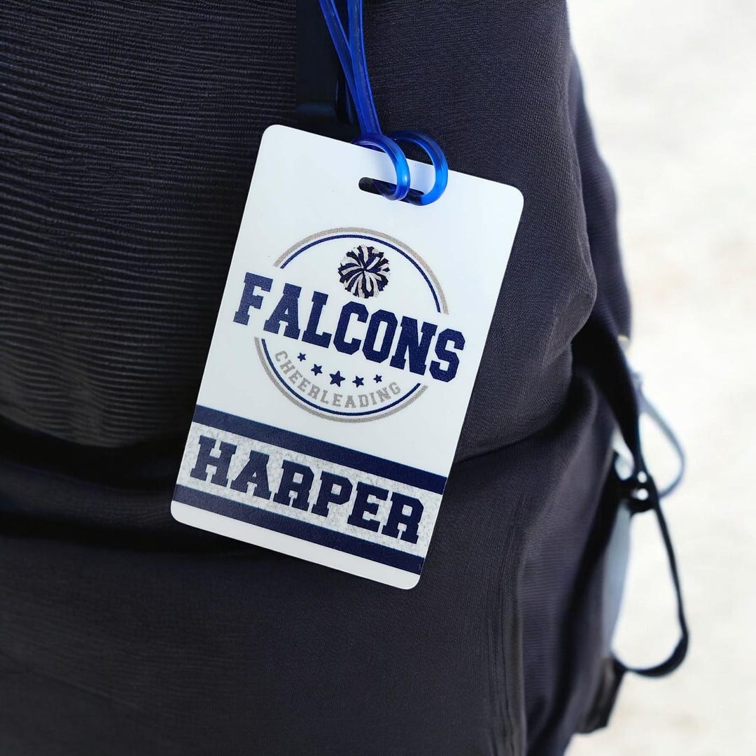 Cheer Backpack Tags Cheerleading Sports Bag Tags | Equipment Bag Tag | Personalized Cheer ...