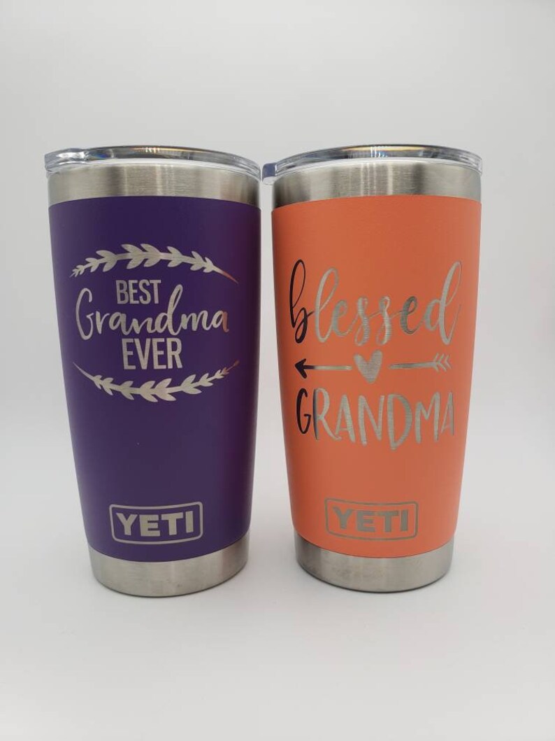 Best Grandma Ever Engraved YETI Rambler Tumbler Mother's Etsy