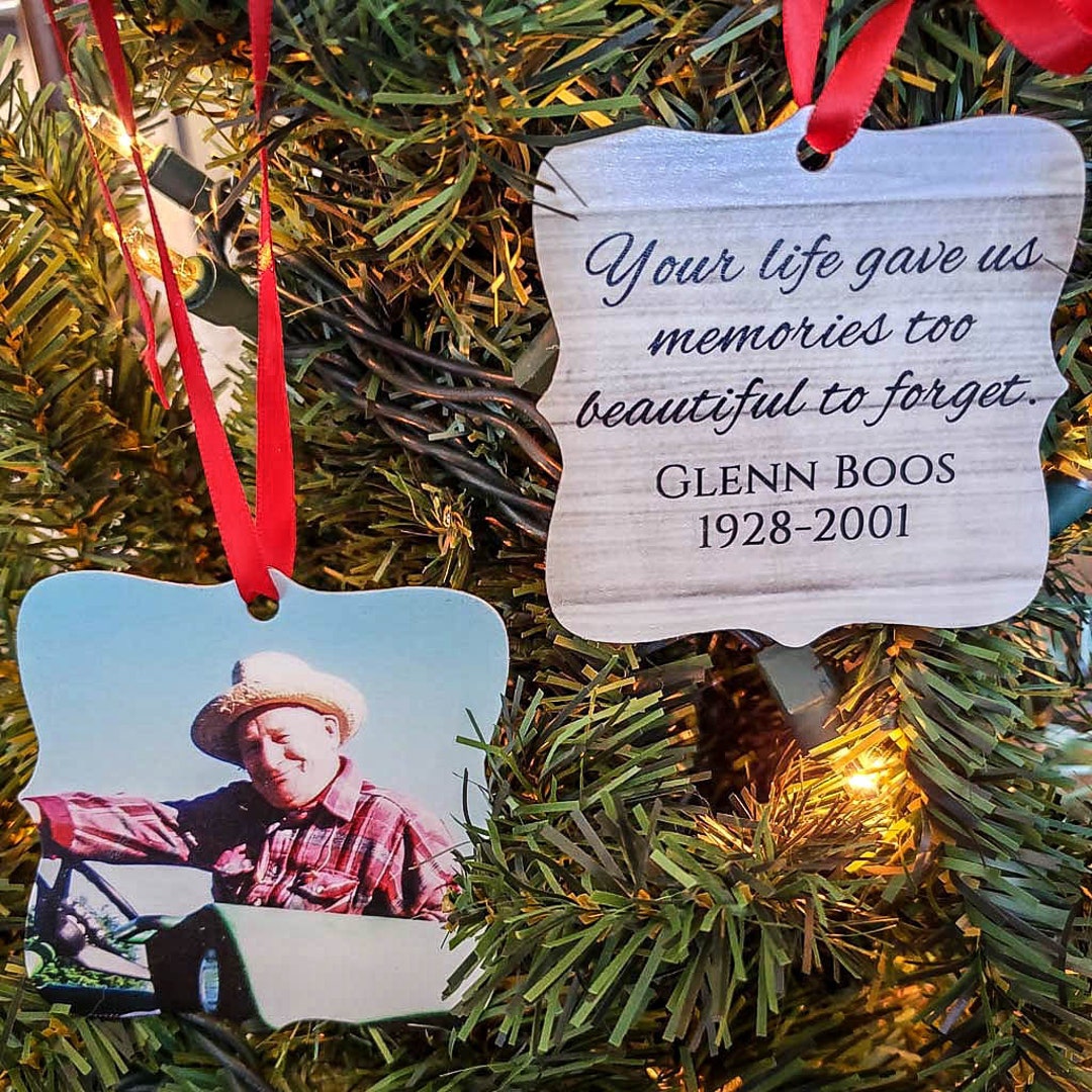 Memorial Photo Ornament Personalized Gift Christmas Ornament With Gift ...