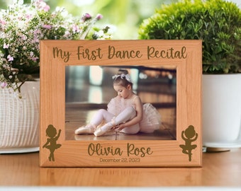My First Dance Recital Custom Engraved Picture Frame | Personalized Dance Photo Frame | Ballet | Ballerina Dance Gift for Girls